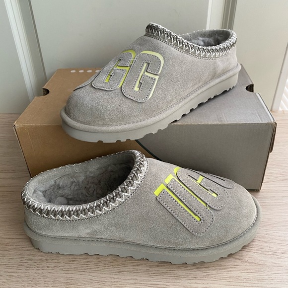 UGG Men's Tasman Grey/Green Graphic Shadow Slipper - M 8- W 9.5 - Picture 5 of 11